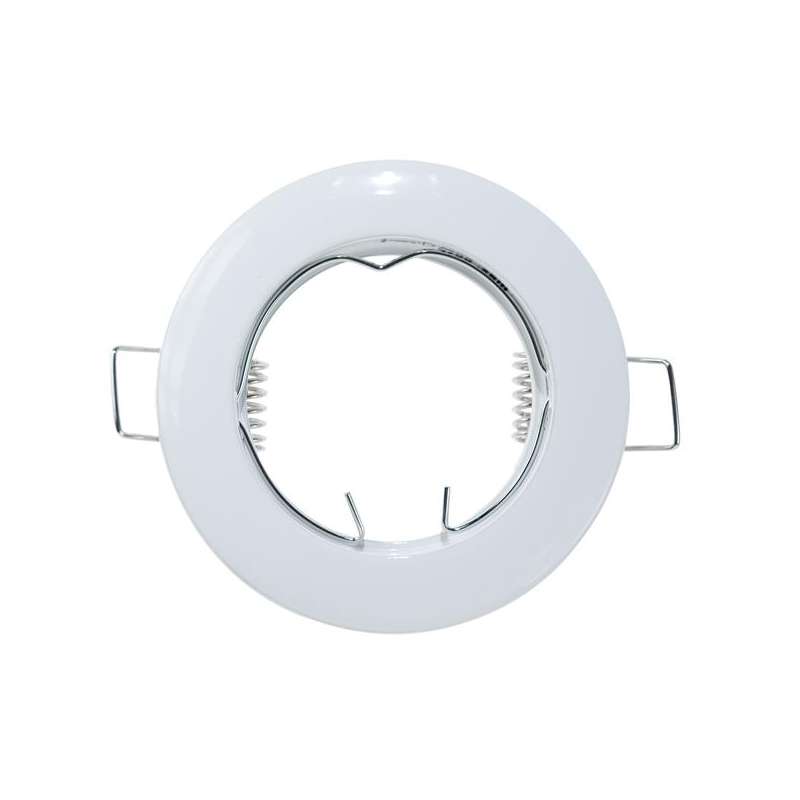 FARETTO TONDO DA INCASSO FISSO BIANCO OPACO