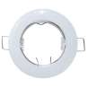 FARETTO TONDO DA INCASSO FISSO BIANCO OPACO X LAMPADA PAR16/MR16 D. 80MM, FORO. 60MM