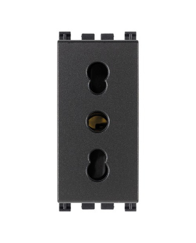 PRESA BIVALENTE 2P+T 16A P17/11 GRIGIO VIMAR ARKE