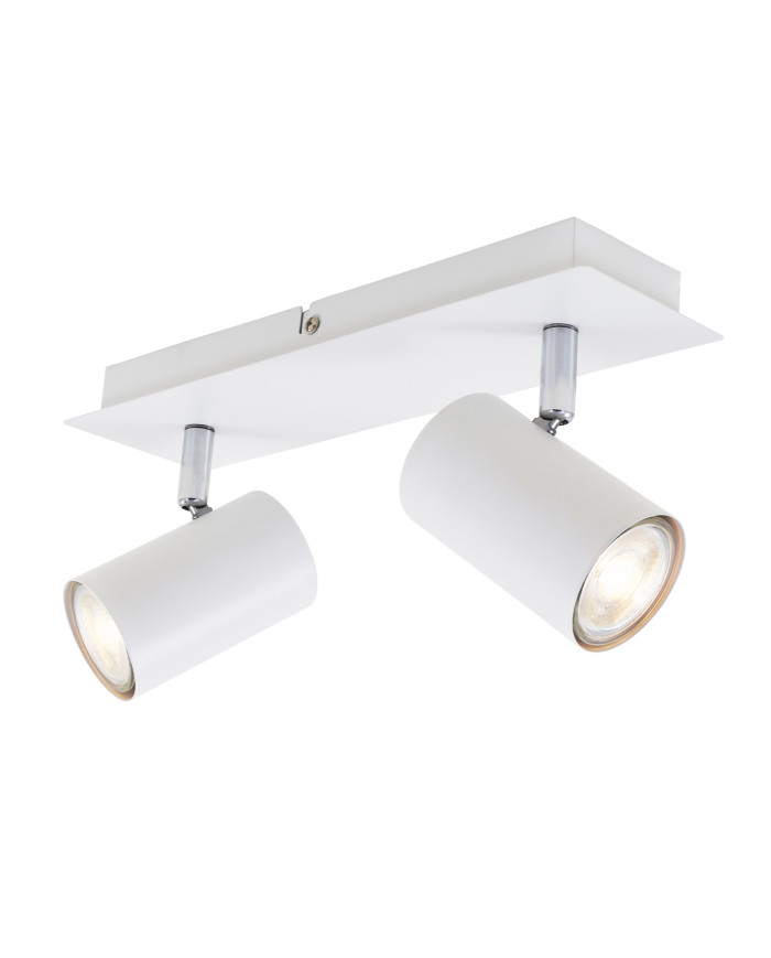 FARETTO SPOT DA PARETE 2GU10 BIANCO MAX 40W