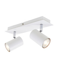 FARETTO SPOT DA PARETE 2GU10 BIANCO MAX 40W