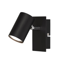 FARETTO SPOT DA PARETE GU10 NERO MAX 40W