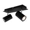 FARETTO SPOT DA PARETE 2GU10 NERO MAX 40W