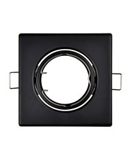 SUPPORTO QUADRATO PER LAMPADE LED GU10/GU5.3 CON GHIERA ORIENTABILE 84MM NERA