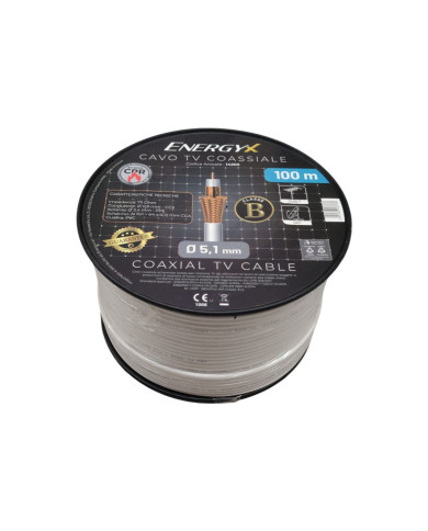 CAVO COASSIALE PER TV SAT 5MM CLASSE B