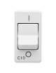 INTERRUTTORE AUTOMATICO MAGNETOTERMICO 230V AC - 1P+N 10A 3KA CURVA C 1 MODULO SYSTEM WHITE