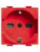 PRESA ELETTRICA UNIV. SCHUKO BIVALENTE 10-16A+T COLORE ROSSO MATIX MAGIC