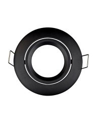 FARETTO DA INCASSO TONDO ORIENTABILE Ø84MM NERO