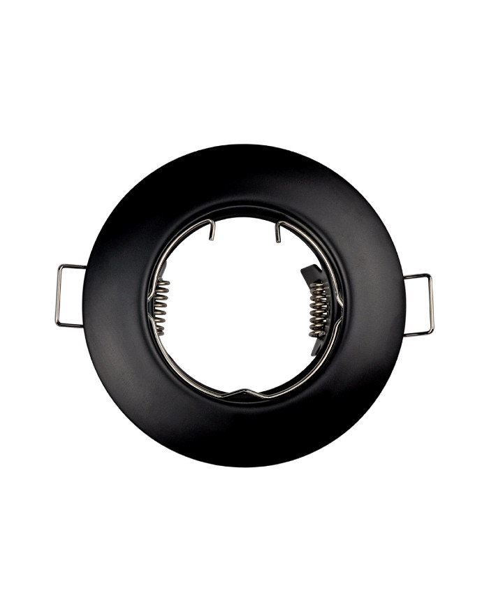 FARETTO DA INCASSO FISSO ROTONDO Ø85MM NERO