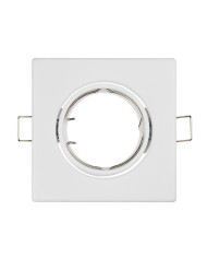 FARETTO DA INCASSO QUADRATO ORIENTABILE 84MM BIANCO LIBRA