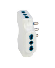 ADATTATORE SALVASPAZIO CON SPINA 16 A 2P+T 3 PRESE 10/16 A 2P+T 250V