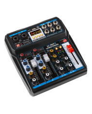 MIXER AUDIO STEREO A 4 CANALI CON BLUETOOTH/DSP/USB/MP3