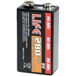 BATTERIA NI-MH 9V RICARICABILE 280MAH