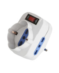 TRIPLA CON SPINA 16A SCHUKO E SPINA 10A ROTANTE CON INTERRUTTORE