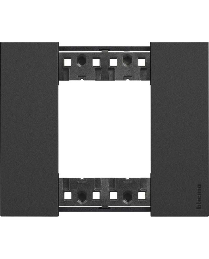 PLACCA 2 MODULI NERO LIVING NOW
