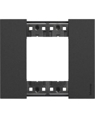 PLACCA 2 MODULI NERO LIVING NOW