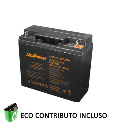 BATTERIA PIOMBO 12V 22AH CICLICA ERMETICA