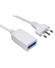 PROLUNGA ELETTRICA SPINA 10A-PRESA 10A 3MT BIANCA