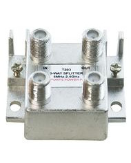 PARTITORE 3 USCITE TIPO F CON PASSAGGIO DI CC FREQUENZA 5MHZ A 2,4GHZ