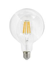 LAMPADA LED GLOBO FILAMENTO G125 E27 8W 3000K LUCE CALDA