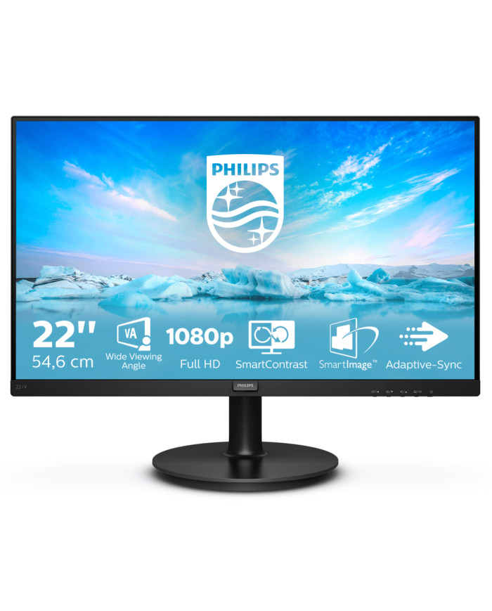 MONITOR 21,5 PHILIPS FULL HD LED NERO