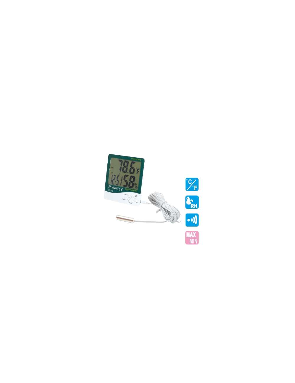 TERMOMETRO IGROMETRO DIGITALE CON SONDA NT-312