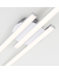 PLAFONIERA DA PARETE/SOFFITTO A LED 56,5CM 18W COLORE ALLUMINIO BIANCO CALDO 3000K 1440LM