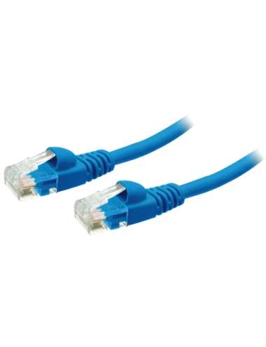 CAVO PATCH UTP CAT. 6 CON 2 SPINE RJ45 0,5MT BLU