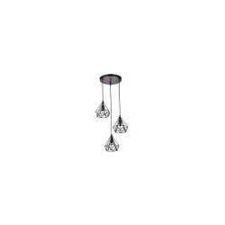 LAMPADARIO DA SOFFITTO TRIS CAGE NERO IN METALLO