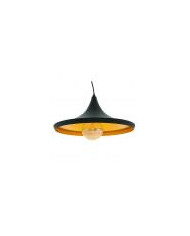 LAMPADARIO DA SOFFITTO VINTAGE NERO E ORO "LENN"