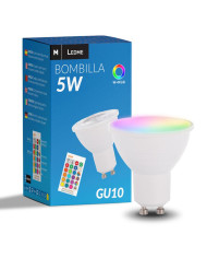 LAMPADA LED PAR16 GU10 RGBW 5W C/TELECOMANDO