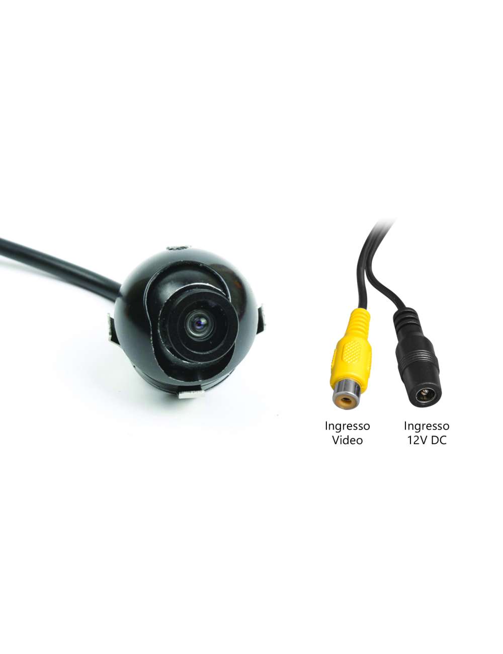 TELECAMERA A COLORI 12VDC PAL A BULBO 360° 21,5MM