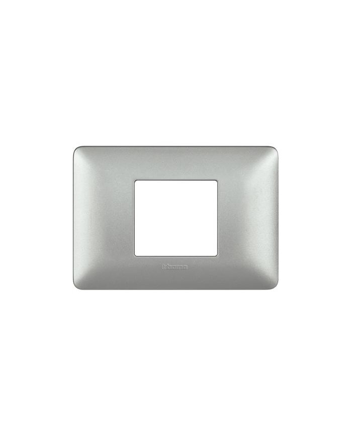 PLACCA 2 MODULI CENTRATI COLORE SILVER