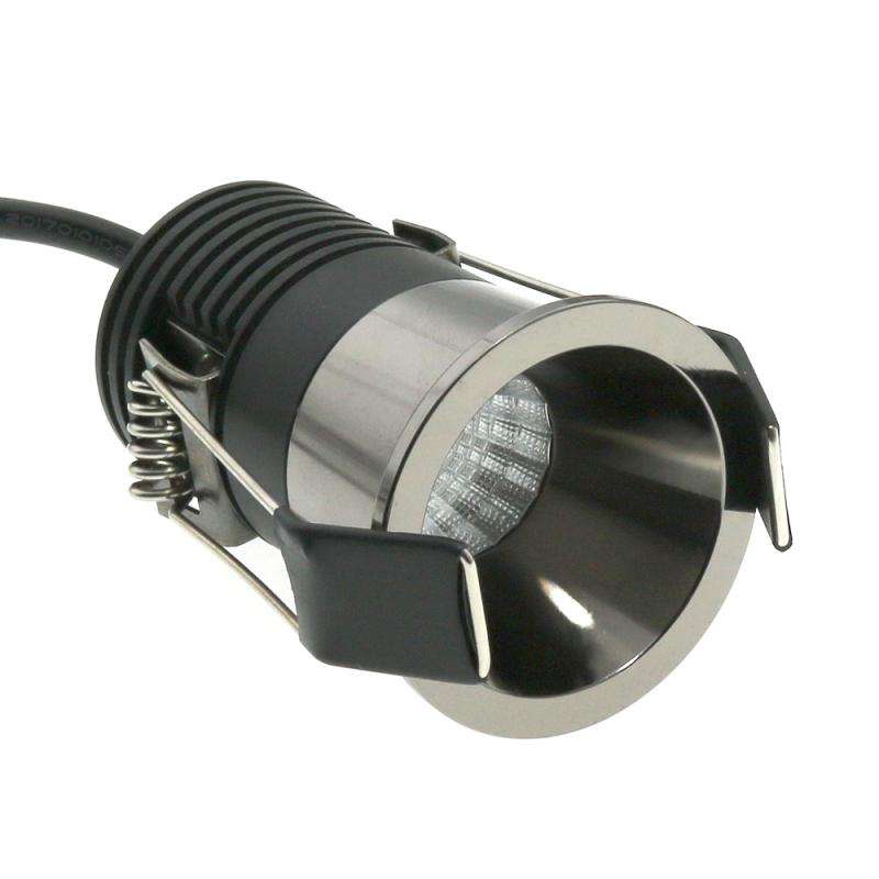 FARETTO DA INCASSO ROTONDO NERO 5W ALLUMINIO