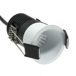 FARETTO DA INCASSO ROTONDO BIANCO 5W ALLUMINIO