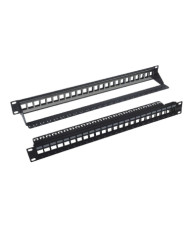 PATCH PANEL VUOTO 19" 1U 24 PRESE CAT. 6A NERO