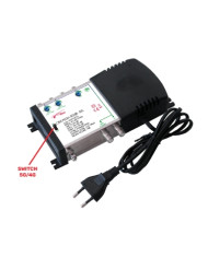 CENTRALINO ANTENNA DA MURO 3 INGRESSI REGOLABILI VHF, UHF1 E UHF2 ATTACCO F 116DBMV 30DB CON 5G