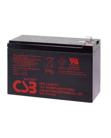 BATTERIA PIOMBO 12V 9AH CSB UPS12460F2