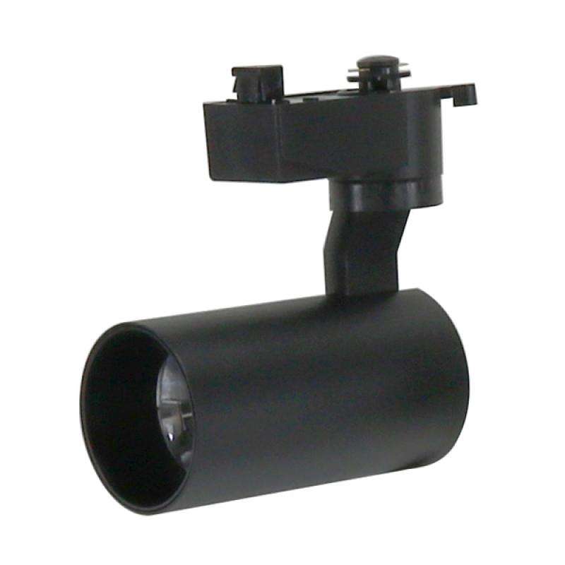 SPOT A LED PER BINARIO ELETTRIFICATO NERO