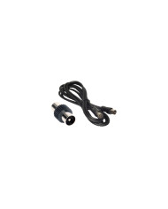 CAVO ANTENNA TV SPINA/PRESA NERO 0,5 MT CON ADATTATORE M/M