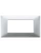 PLACCA 3 MODULI ARGENTO OPACO VIMAR PLANA