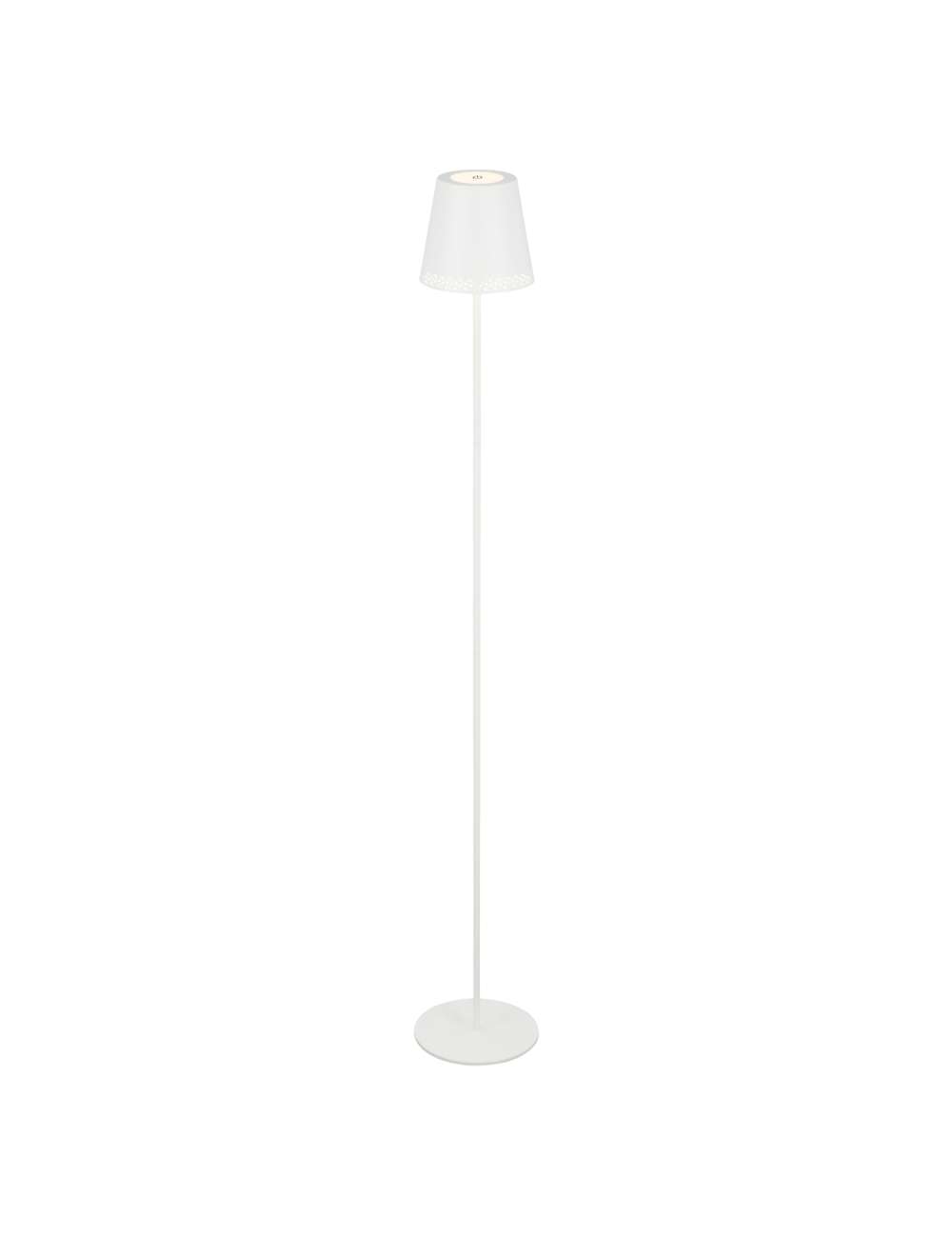 LAMPADA DA TERRA IN ALLUMINIO RICARICABILE BIANCA