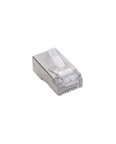 SPINA PLUG RJ45 8P/8C CT.5 SCHERMATO FILI RIGIDI