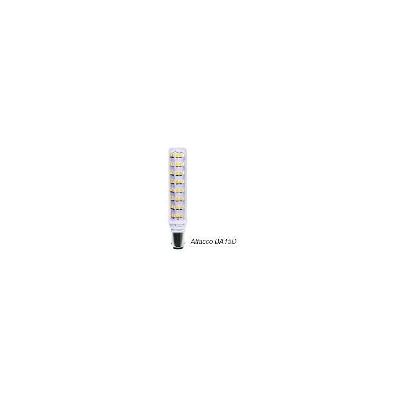 LAMPADA LED TUBOLARE T11 BA15D E14 8W LUCE CALDA