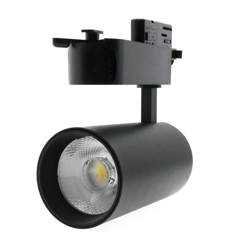 FARETTO LED PER BINARIO NERO 30W TRIFASE 4500K