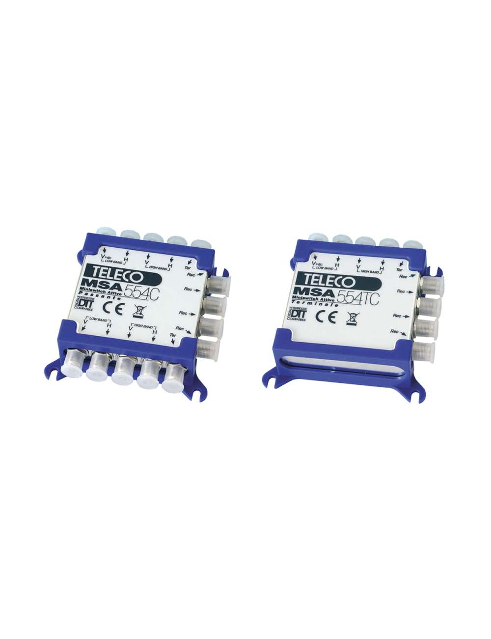 MULTISWITCH ATTIVO 5X4 4 SAT+1 TER PASSANTE