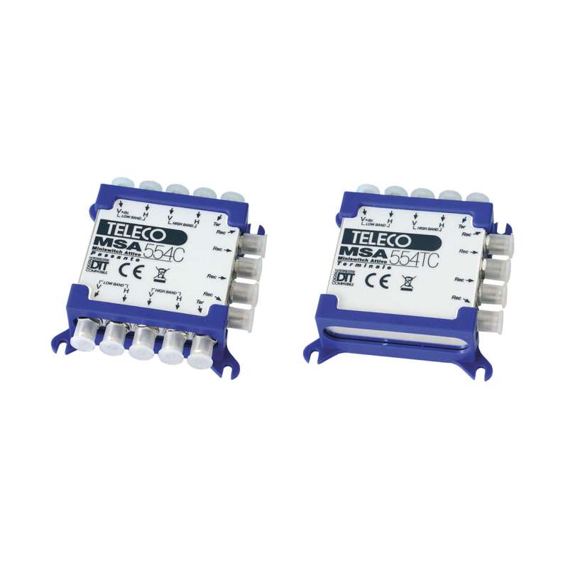 MULTISWITCH ATTIVO 5X4 4 SAT+1 TER TERMINALE