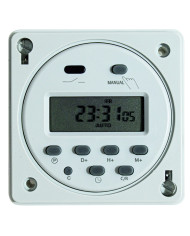 TIMER DIGITALE DA PANNELLO 12V 3600W 16 COMBINAZIONI IN 7 GIORNI CON CASE DI PROTEZIONE