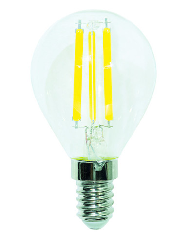 LAMPADA A LED FILAMENTO GOCCIA TRASPARENTE E14 6,5