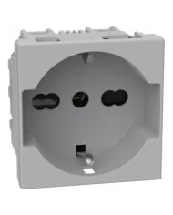 PRESA ELETTRICA UNIV. SCHUKO BIVALENTE 10-16A+T DA INCASSO MATIX GO
